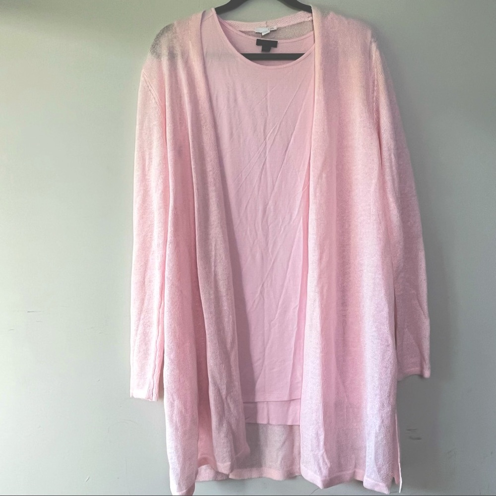 J.Jill Pink Open Close Cardigan
